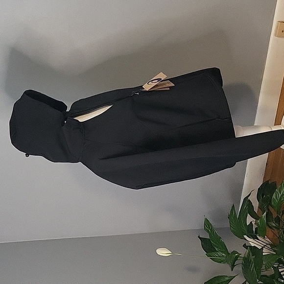 Asics Hooded Softshell Fleece Lined Scuba Hood 2 Pocket Warm Jacket Size Large - Picture 2 of 14